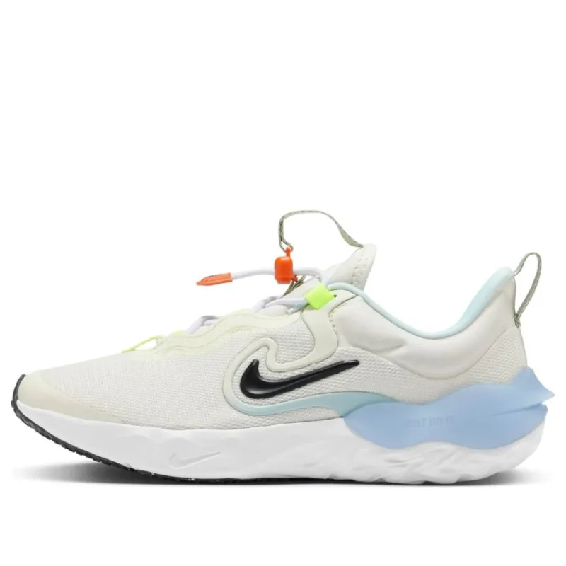 (GS) Nike Run Flow 'Sail Glacier Blue Volt' HV1803-101 sold by KicksCrew