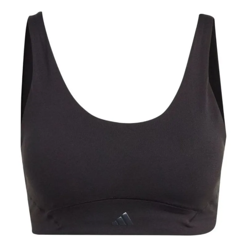 (WMNS) adidas CoreFlow Luxe Studio Medium-Support Bra 'Black' HR3032 sold by KicksCrew