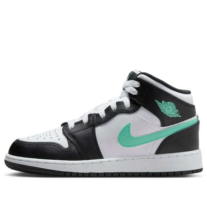 (GS) Air Jordan 1 Mid 'Green Glow' DQ8423-103 sold by KicksCrew