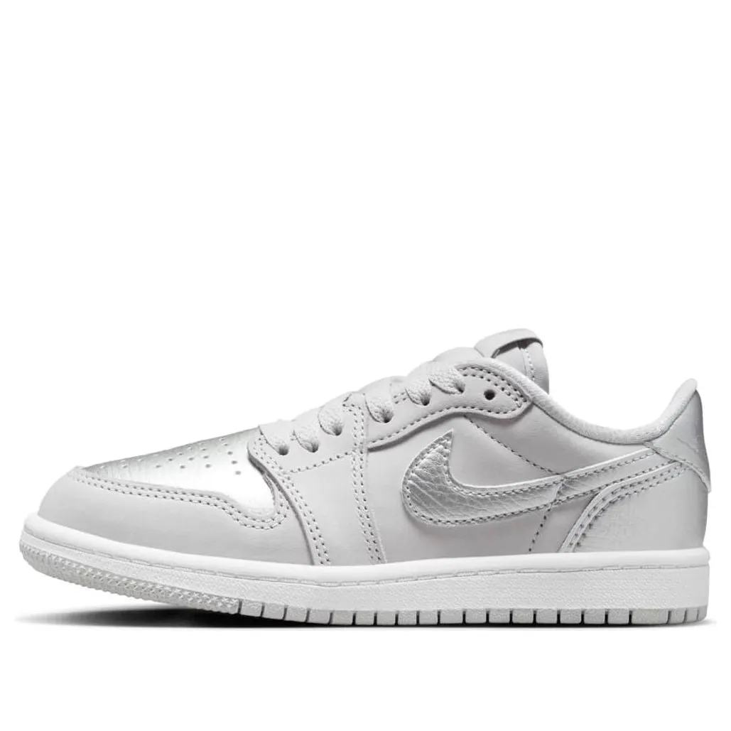 (PS) Air Jordan 1 Low OG 'Metallic Silver' FQ5436-002 sold by KicksCrew