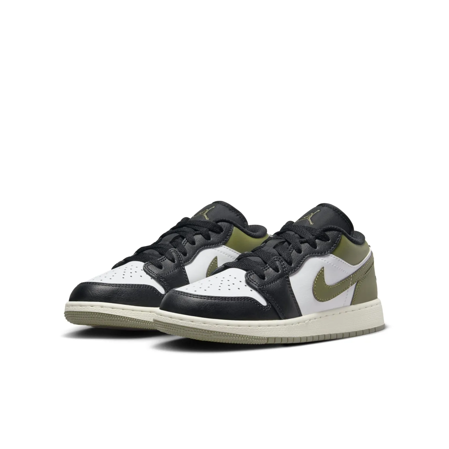 (GS) Air Jordan 1 Low 'Black Toe Medium Olive' 553560-092 sold by KicksCrew product image thumbnail 3