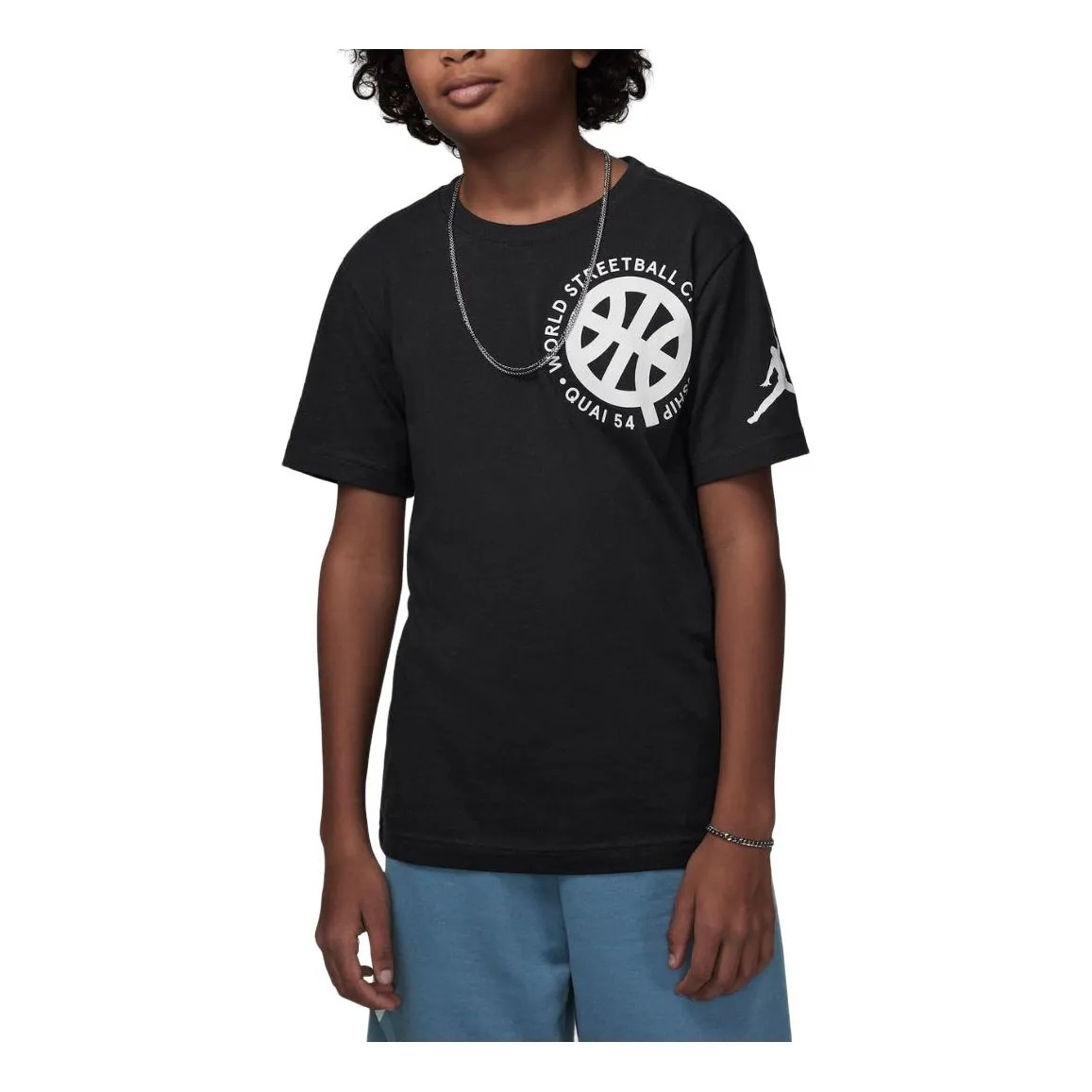 (GS) Air Jordan Quai 54 Graphic T-Shirt 'Off Noir' HM9288-045 sold by KicksCrew