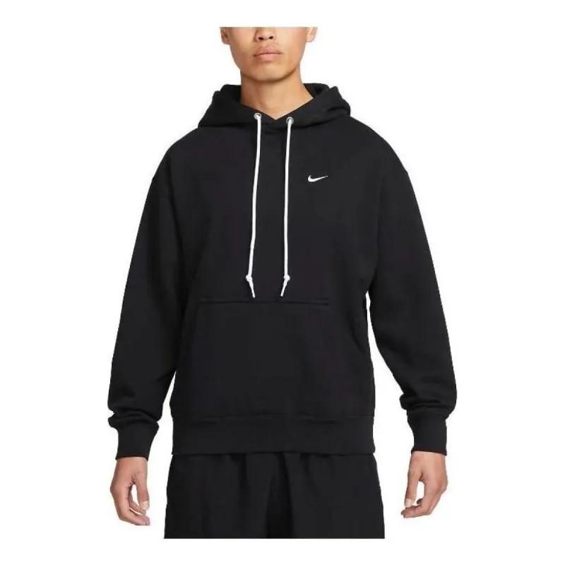 Nike Solo Swoosh French Terry Pullover Hoodie 'Black' DX0814-010 sold by KicksCrew