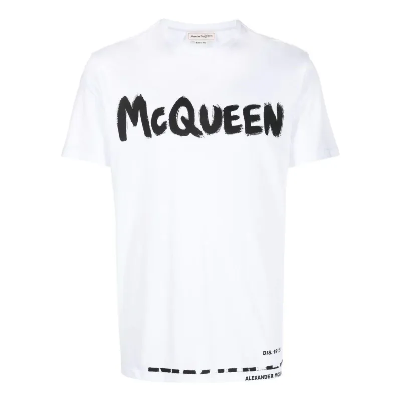 Alexander McQueen Graffiti T-Shirt 'White' 622104-QTZ57-0900 sold by KicksCrew