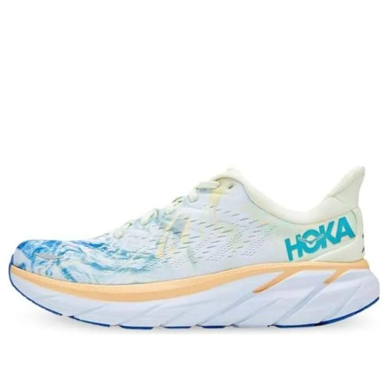 (WMNS) HOKA ONE ONE Clifton 8 Wide 'White Blue' 1121375-TGT sold by KicksCrew
