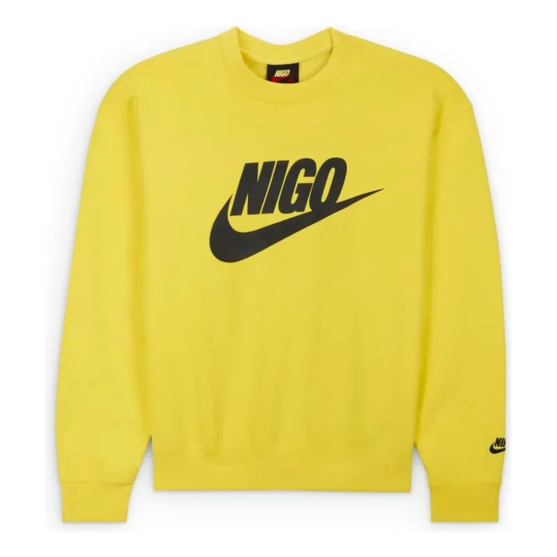 Nike x Nigo Fleece Sweatshirt 'Yellow Black' FV5941-735 sold by KicksCrew