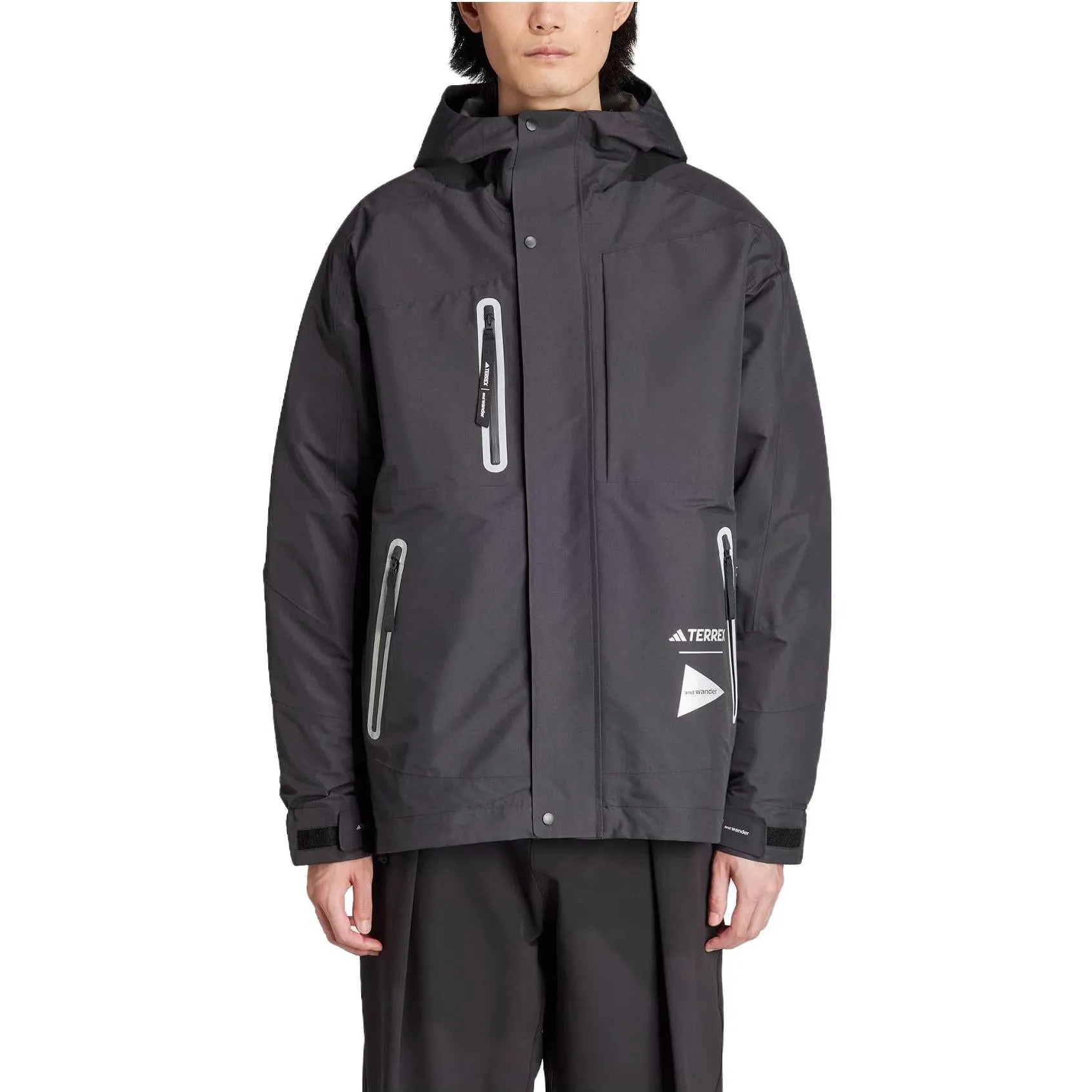 adidas Terrex x And Wander XPLORIC Hooded Jacket 'Black' IJ5895 sold by KicksCrew product image thumbnail 2
