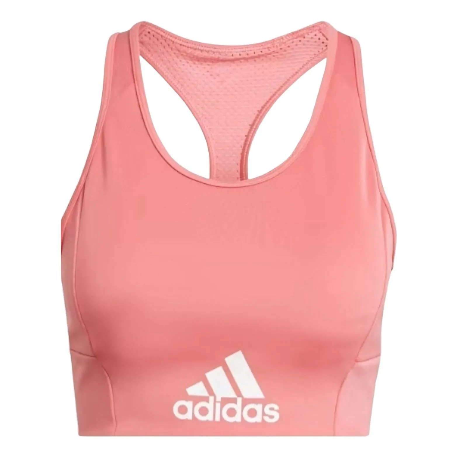 (WMNS) adidas AEROREADY Designed 2 Move Logo Padded Sports Bra 'Pink White' GL3835 sold by KicksCrew