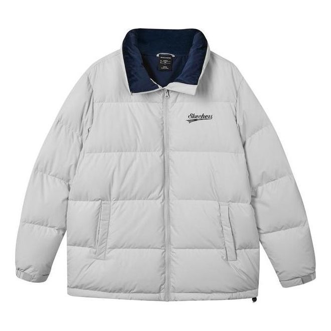 Skechers Casual Down Jacket 'Grey Navy' L423U080-00MV sold by KicksCrew