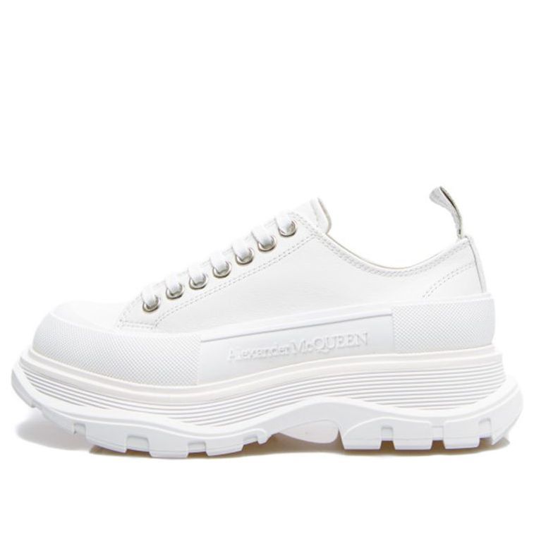 (WMNS) Alexander McQueen Tread Slick Lace Up Low 'White' 633902WHZ629071 sold by KicksCrew