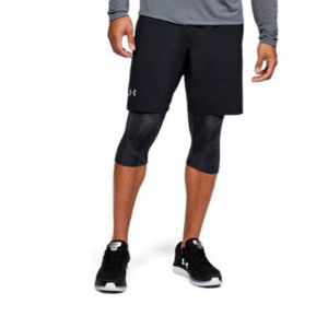 Under Armour Launch SW Long 2-in-1 Logo Shorts 'Black' 1355480-001 sold by KicksCrew
