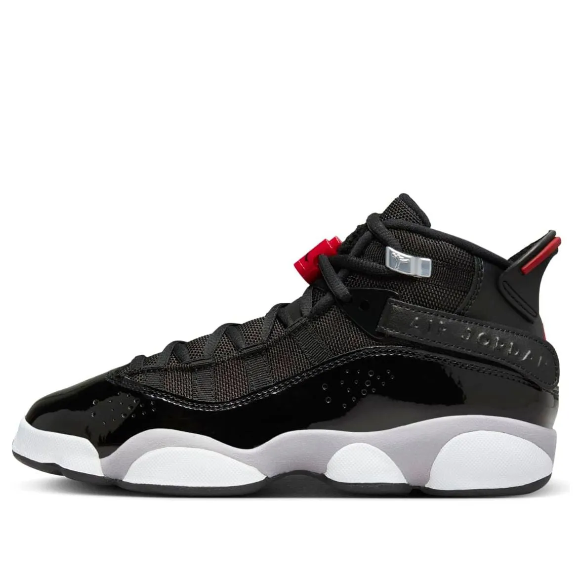 (GS) Air Jordan 6 Rings 'Black White Fire Red' FZ4186-010 sold by KicksCrew