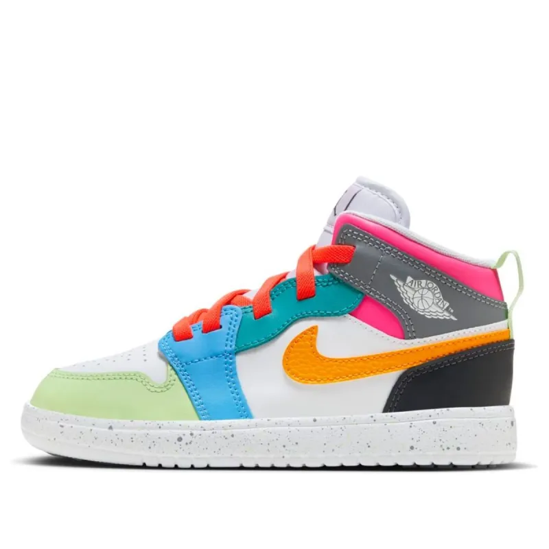 (PS) Air Jordan 1 Mid ALT SE 'White Dark Shadow Hyper Pink Taxi' FJ3462-100 sold by KicksCrew