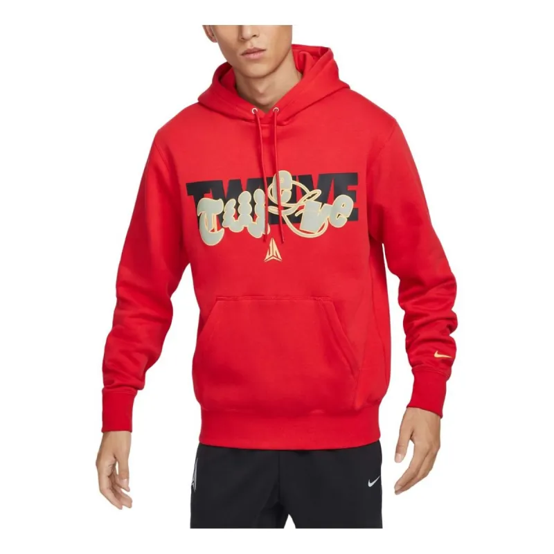 Nike Ja Club Fleece Basketball Hoodie Asia Sizing 'University Red Gold' FZ1039-657 sold by KicksCrew