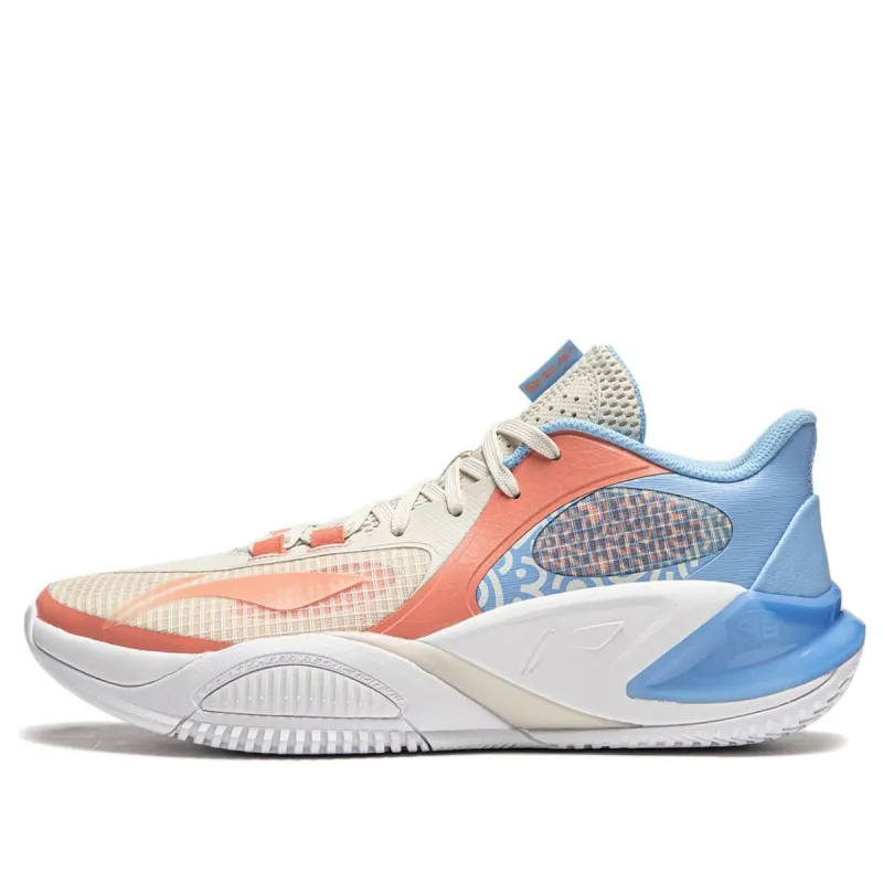 Li-Ning BadFive Storm 8 Low 'White Orange Blue' ABFU025-4 sold by KicksCrew