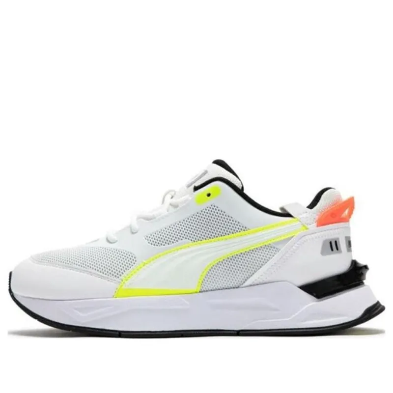 PUMA Mirage Sport Tech Laser Tag 'White Yellow' 386448-01 sold by KicksCrew