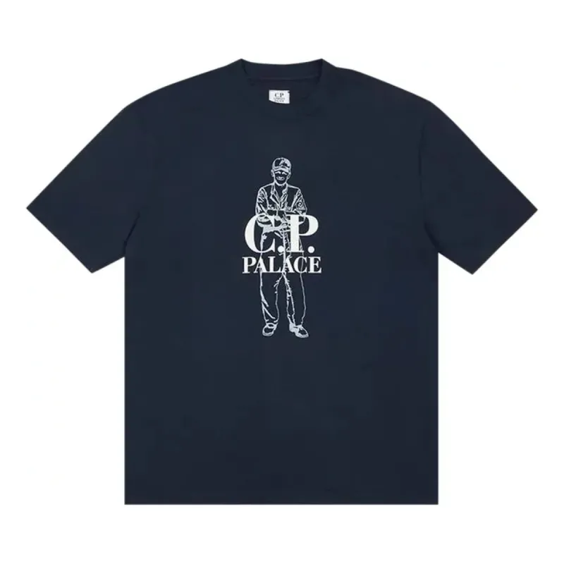 Palace FW22 x CP Company Logo T-Shirt 'Navy' P23CPES001 sold by KicksCrew