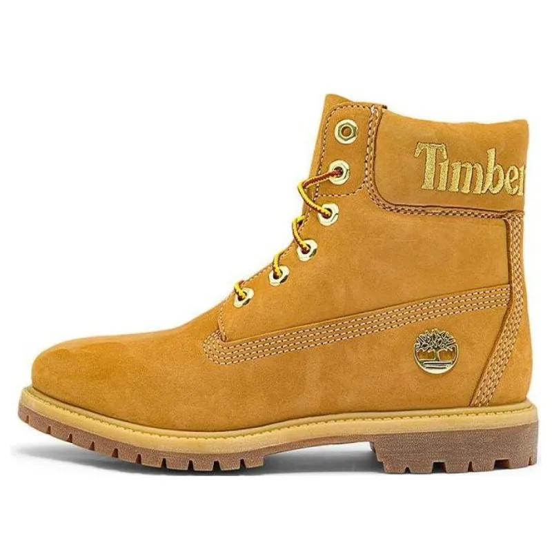 (WMNS) Timberland 6 Inch Premium Waterproof Boots 'Wheat Nubuck with Gold Logo' A5TY7231 sold by KicksCrew