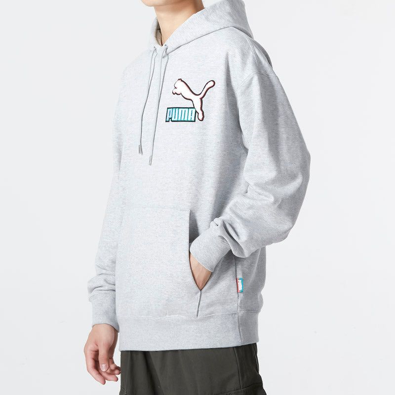 Puma Colorblock Fandom Logo Hoodie 'Grey' 537749-04 sold by KicksCrew product image thumbnail 5