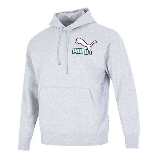 Puma Colorblock Fandom Logo Hoodie 'Grey' 537749-04 sold by KicksCrew