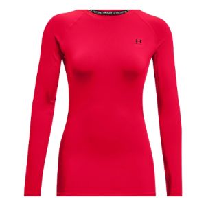 (WMNS) Under Armour ColdGear Authentics Crew Shirt 'Red' 1368701-600 sold by KicksCrew