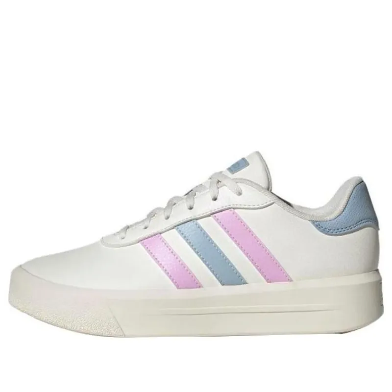 (WMNS) Adidas Court Platform Shoes 'Off White Lilac Blue' IE9987 sold by KicksCrew