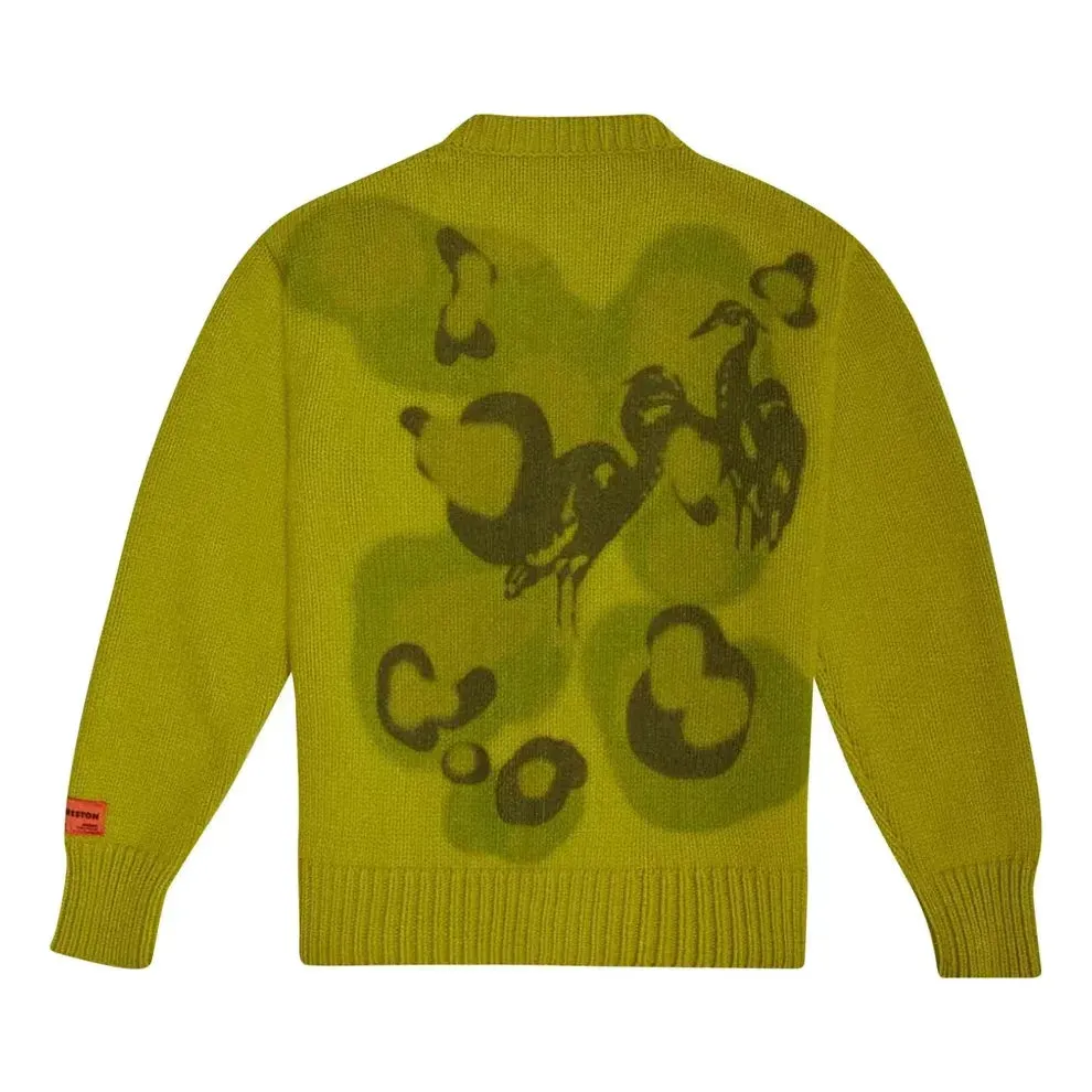 HERON PRESTON Heavy Knit Cardigan 'Camo Green' HMHB001F21KNI0015500 sold by KicksCrew product image thumbnail 2
