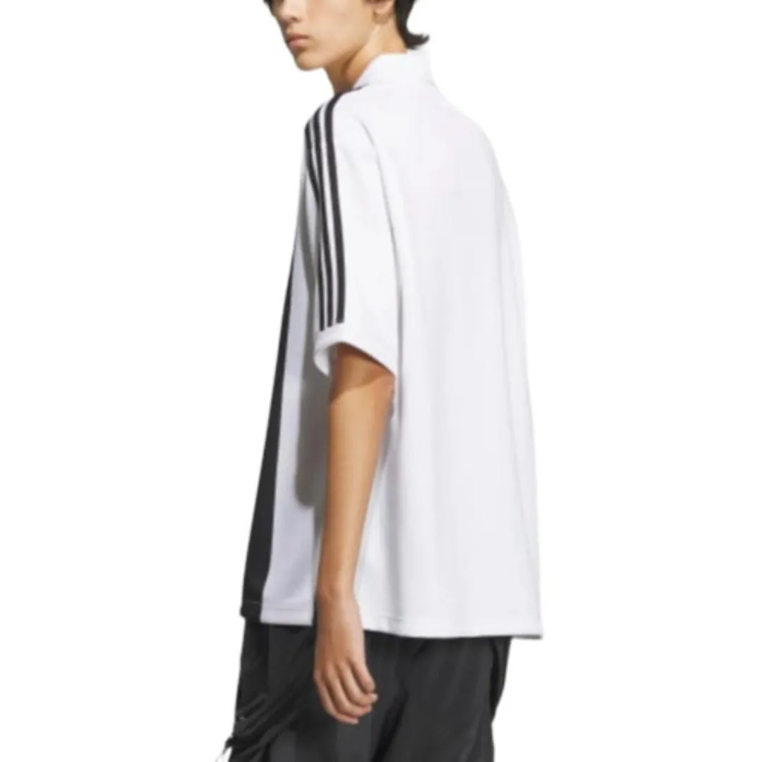 adidas Trefoil Logo Play Football Graphic Short Sleeve Polo Shirt 'White Black' IW6306 sold by KicksCrew product image thumbnail 2