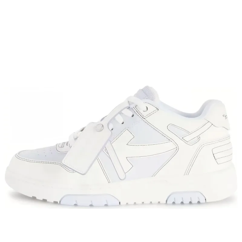 (WMNS) Off-White Out Of Office Leather Sneakers 'Light blue White' OWIA259S24LEA0044001 sold by KicksCrew
