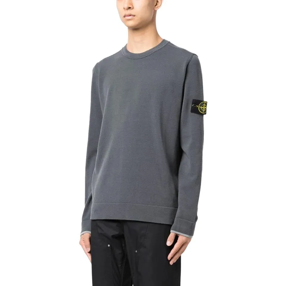 STONE ISLAND Logo Patch Sweater 'Lead Grey' 7915526A1-V0062 sold by KicksCrew product image thumbnail 3