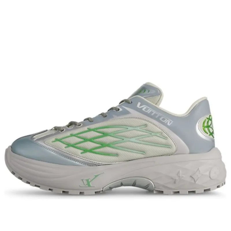 LOUIS VUITTON LV Discovery Lace Up Sneakers 'grey Green' 1ABZ3P sold by KicksCrew