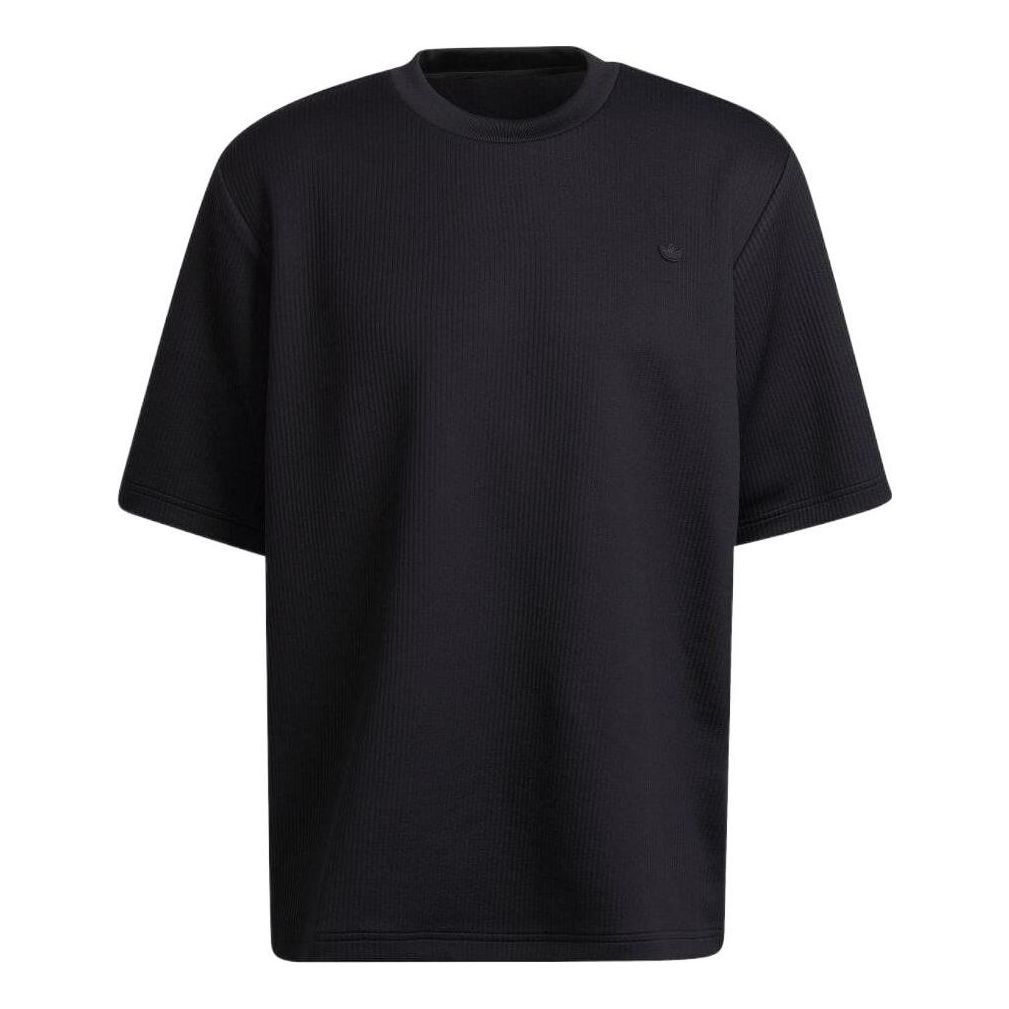 adidas originals Adicolor Trefoil Pliss Tee 'Black' HC4607 sold by KicksCrew