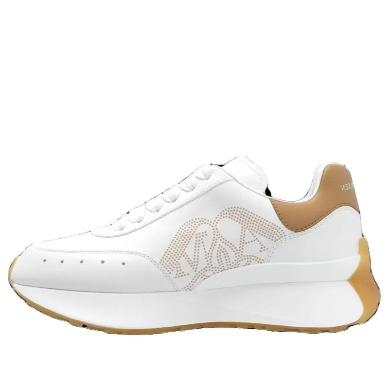 (WMNS) Alexander McQueen Sprint Runner Sneakers 'Tan White' 781503WIDNI8750 sold by KicksCrew