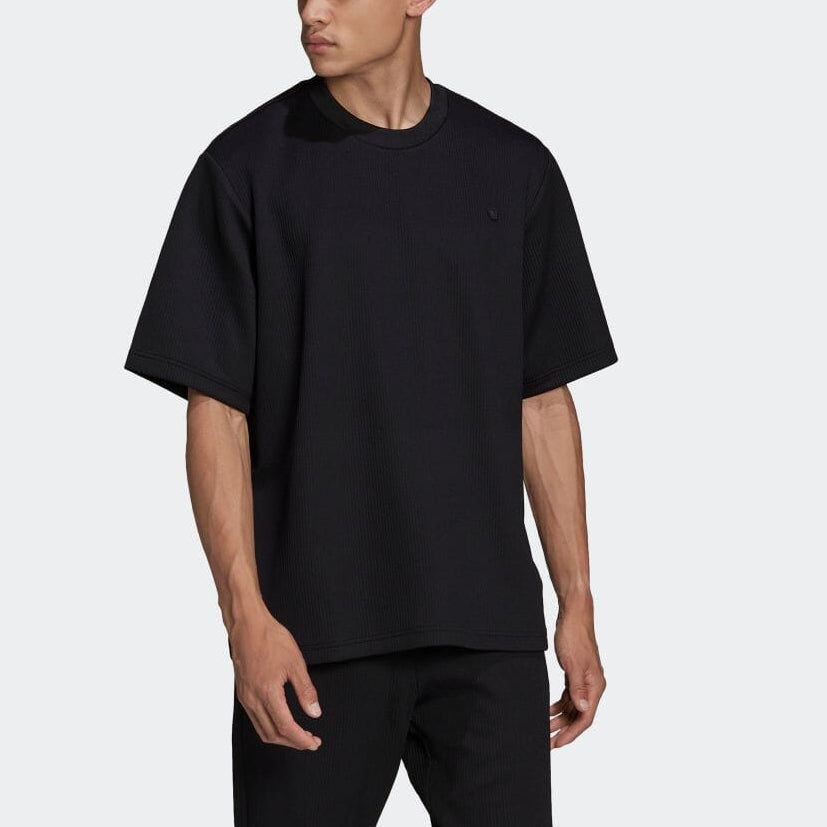 adidas originals Adicolor Trefoil Pliss Tee 'Black' HC4607 sold by KicksCrew product image thumbnail 2