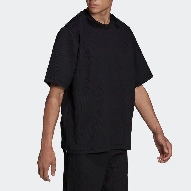 adidas originals Adicolor Trefoil Pliss Tee 'Black' HC4607 sold by KicksCrew product image thumbnail 4