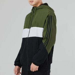 adidas Utility Windbreaker Jacket 'Green Black' HN2428 sold by KicksCrew