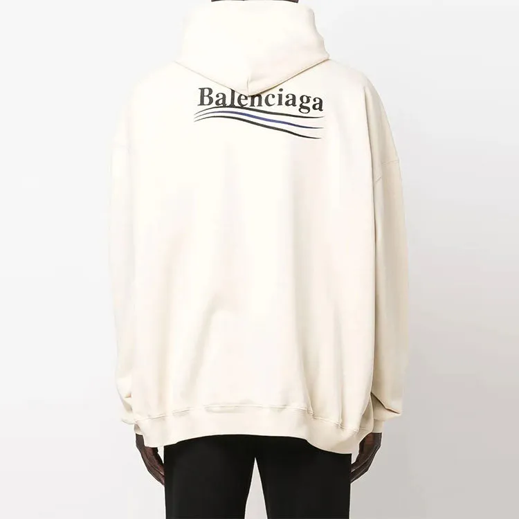 Balenciaga Political Campaign Large Fit Hoodie 'White' 620973TKVI98962 sold by KicksCrew product image thumbnail 3