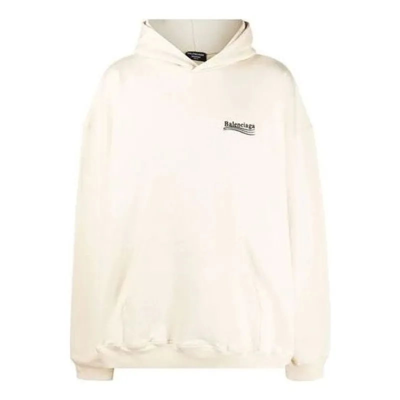 Balenciaga Political Campaign Large Fit Hoodie 'White' 620973TKVI98962 sold by KicksCrew