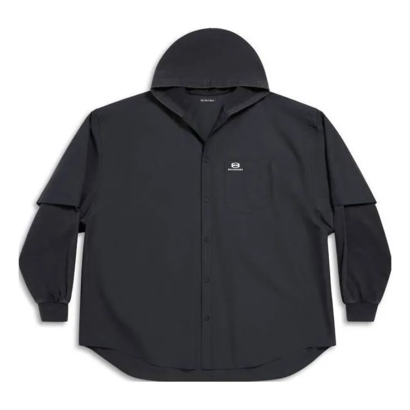 Balenciaga Unity Sports Icon Patched Shirt Large Fit 'Black' 768771TNM601000 sold by KicksCrew