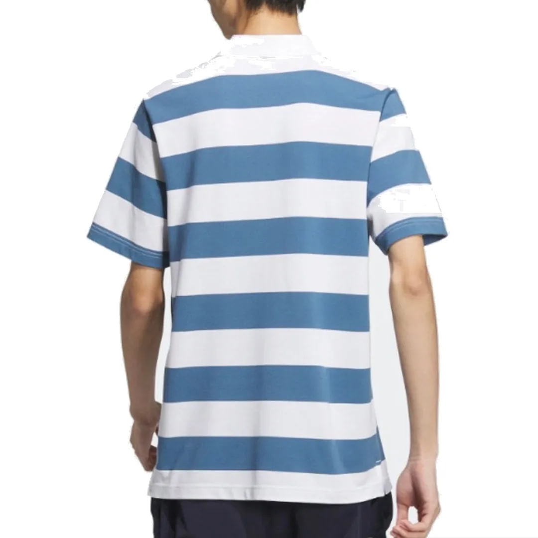 adidas Pique Stripe Polo Shirt 'Blue White' JI9058 sold by KicksCrew product image thumbnail 2