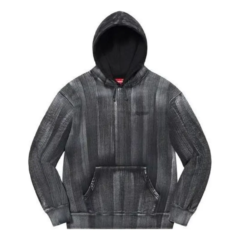 Supreme Brush Stroke Hooded Sweatshirt 'Black White' SUP-SS21-662 sold by KicksCrew
