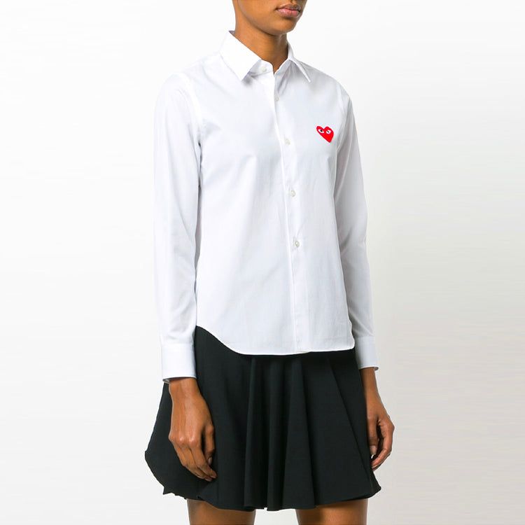(WMNS) COMME des GARCONS PLAY Shirt Red Emblem 'White' AZ-B001-051-2 sold by KicksCrew product image thumbnail 4