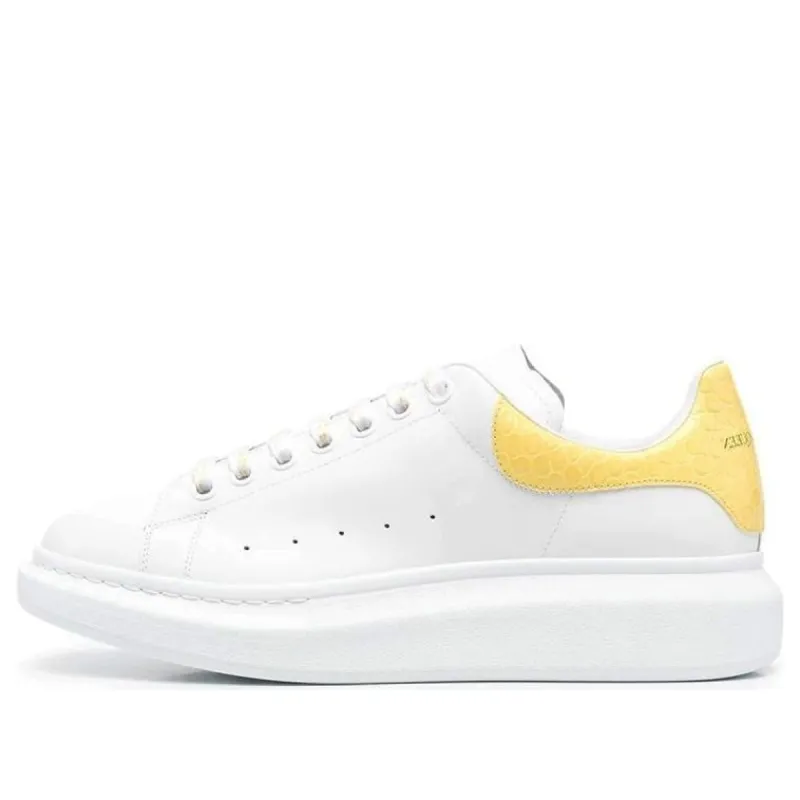 Alexander McQueen Oversized Sneaker 'White Yellow Crocodile' 625162WIBNG9988 sold by KicksCrew