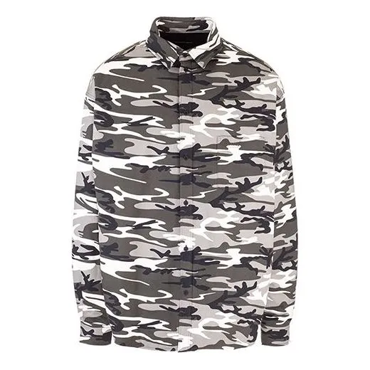 Balenciaga Camouflage Shirt 'Grey' 642339TJLC31240 sold by KicksCrew