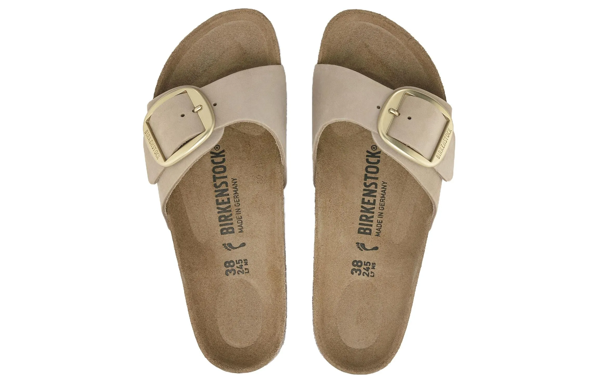 Birkenstock Madrid Big Buckle Nubuck Leather Narrow Fit Sandals 'Sandcastle' 1024009 sold by KicksCrew product image thumbnail 5