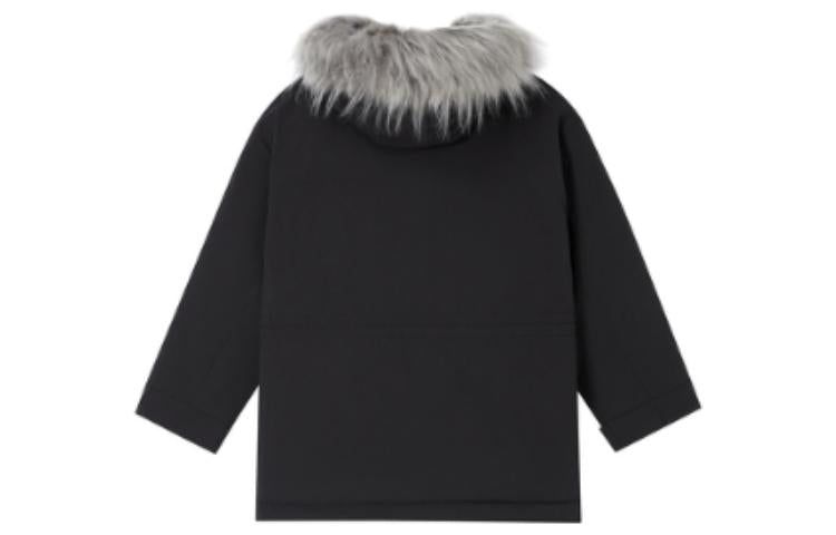 (WMNS) New Balance Warm Long Down Jacket 'Black Grey' AWJ24305-BK sold by KicksCrew product image thumbnail 2