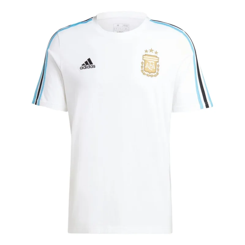 adidas Argentina DNA 3-Stripes Football T-shirt Asia Sizing 'White' IU2142 sold by KicksCrew