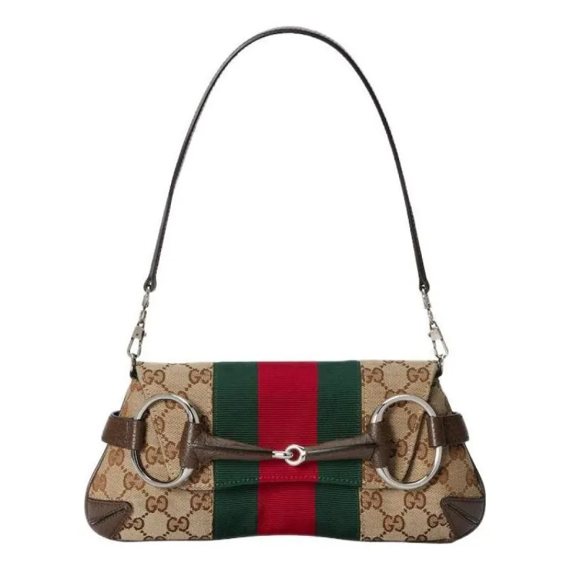 (WMNS) Gucci Horsebit Chain Small Shoulder Bag 'Being Ebony' 764339-FACM2-8747 sold by KicksCrew
