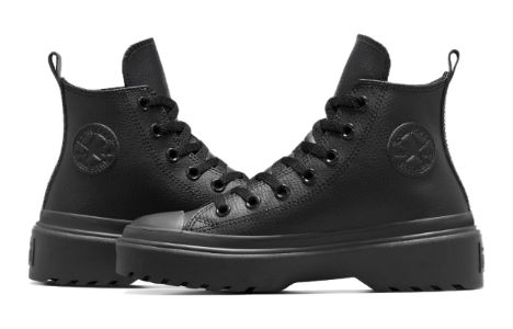 (GS) Converse Chuck Taylor All Star Lugged Lift Platform Leather 'Black' A04819C sold by KicksCrew