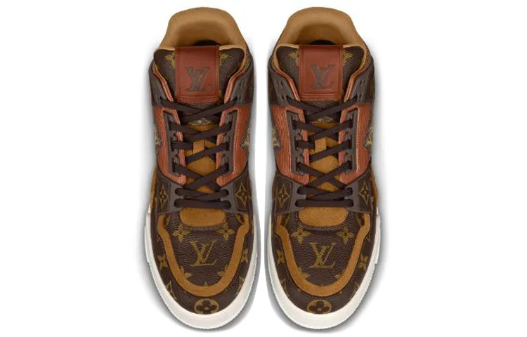 LOUIS VUITTON Trainer Ankle Sneakers 'Brown Monogram' 1A8A9S sold by KicksCrew product image thumbnail 2